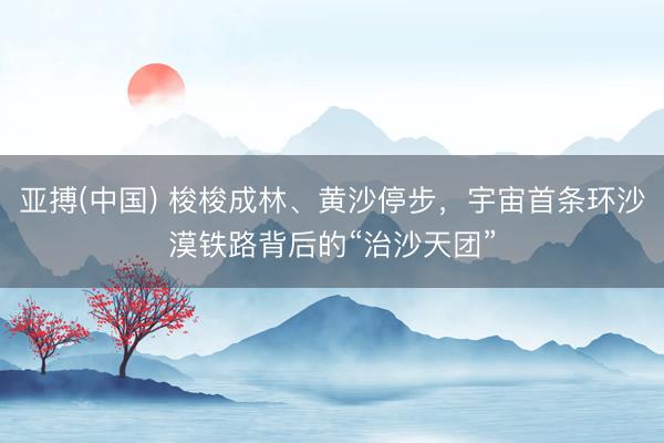 亚搏(中国) 梭梭成林、黄沙停步，宇宙首条环沙漠铁路背后的“治沙天团”