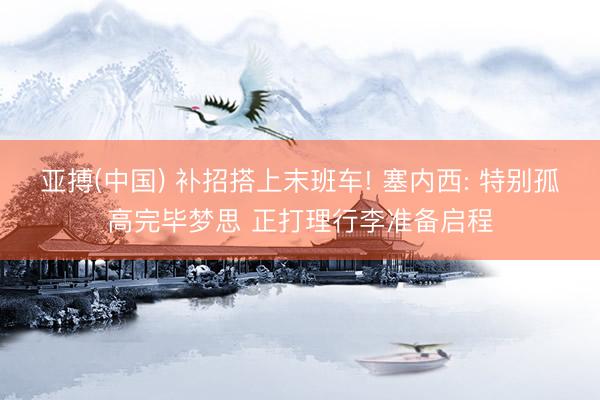 亚搏(中国) 补招搭上末班车! 塞内西: 特别孤高完毕梦思 正打理行李准备启程